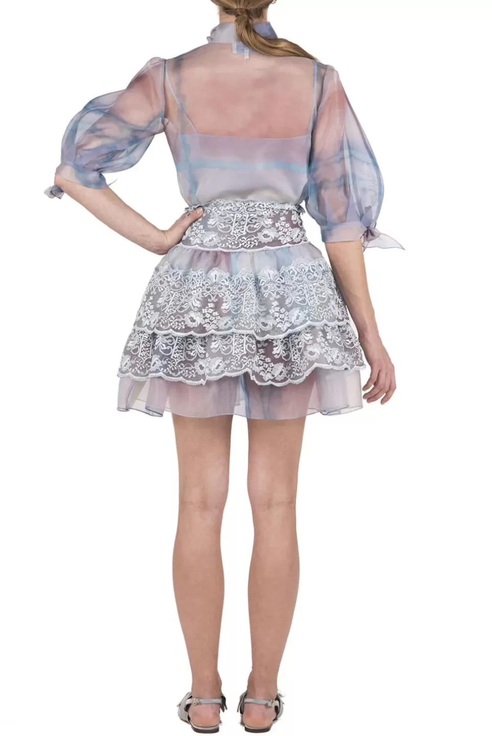Tops & Blouses | Luisa Beccaria Color Melt Organza Tie Blouse