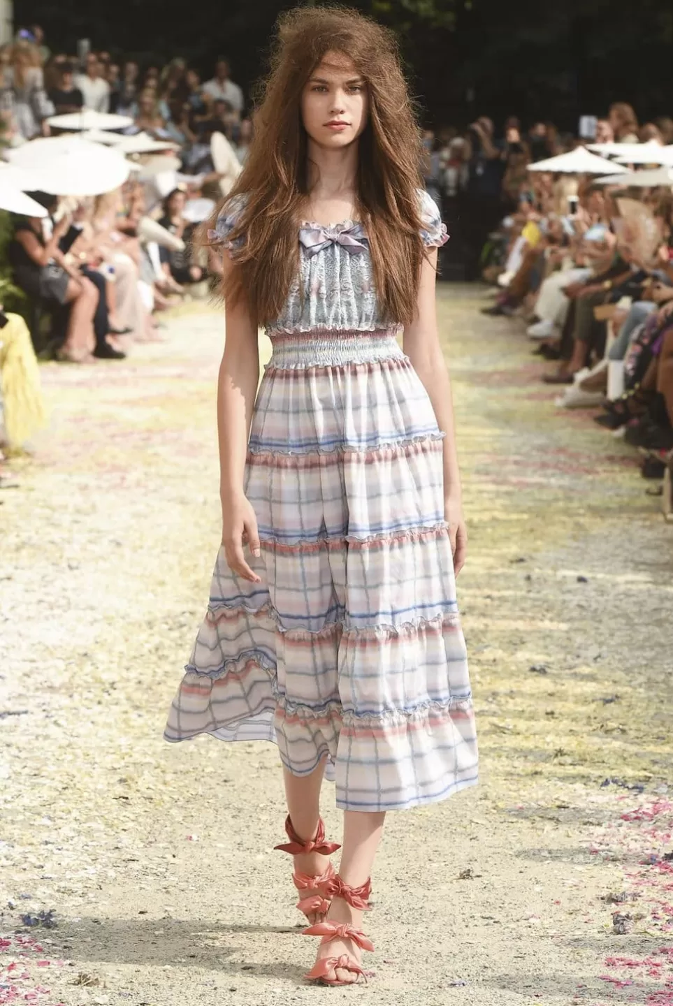 Dresses | Luisa Beccaria Cotton Color Melt Midi Dress With Lace