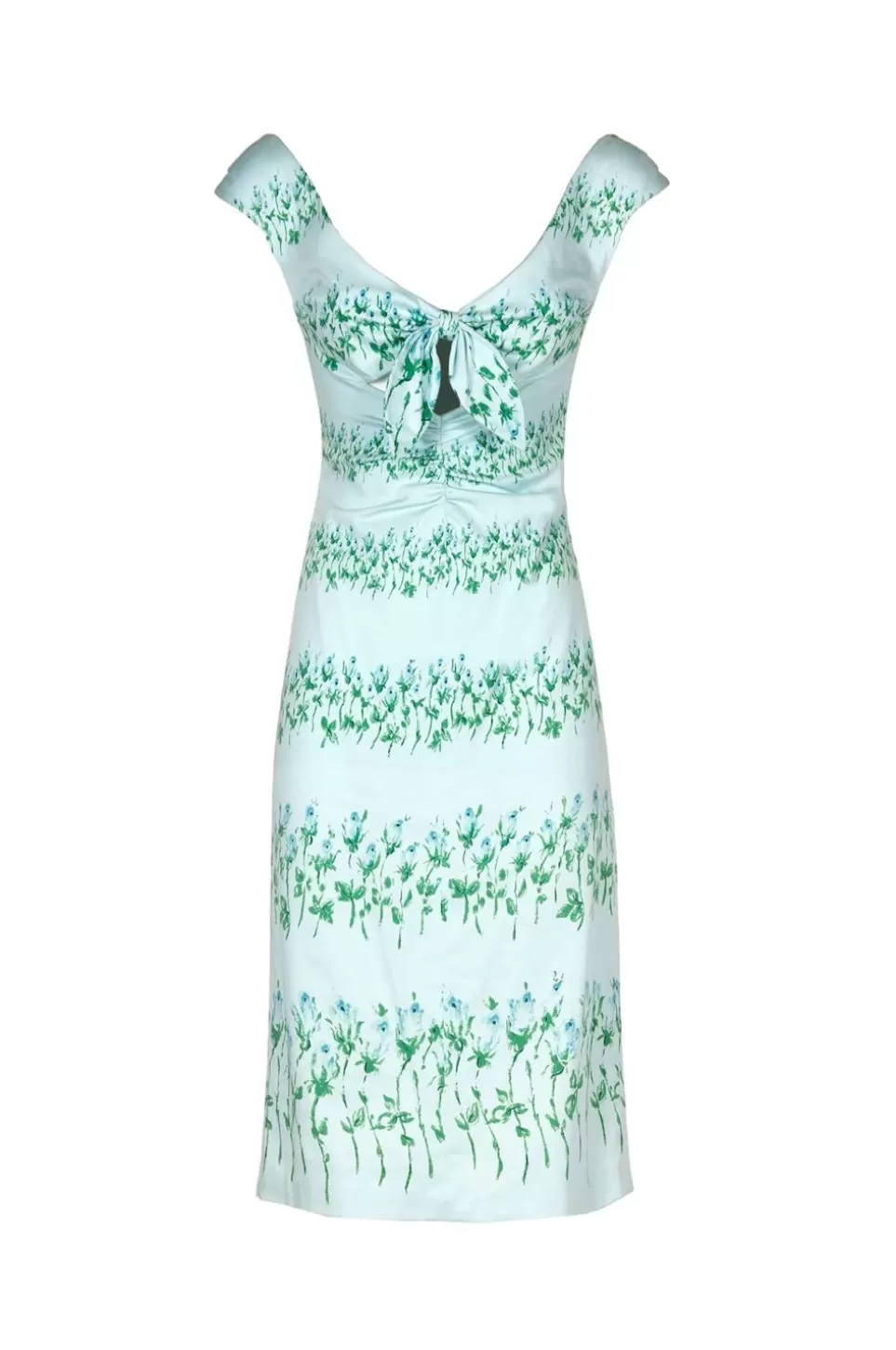Dresses | Luisa Beccaria Flowery Striped Cutout Dress