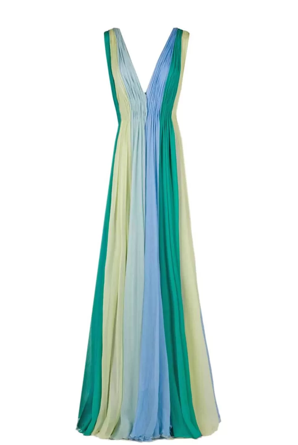 Dresses | Luisa Beccaria Multi Color Chiffon Maxi Dress
