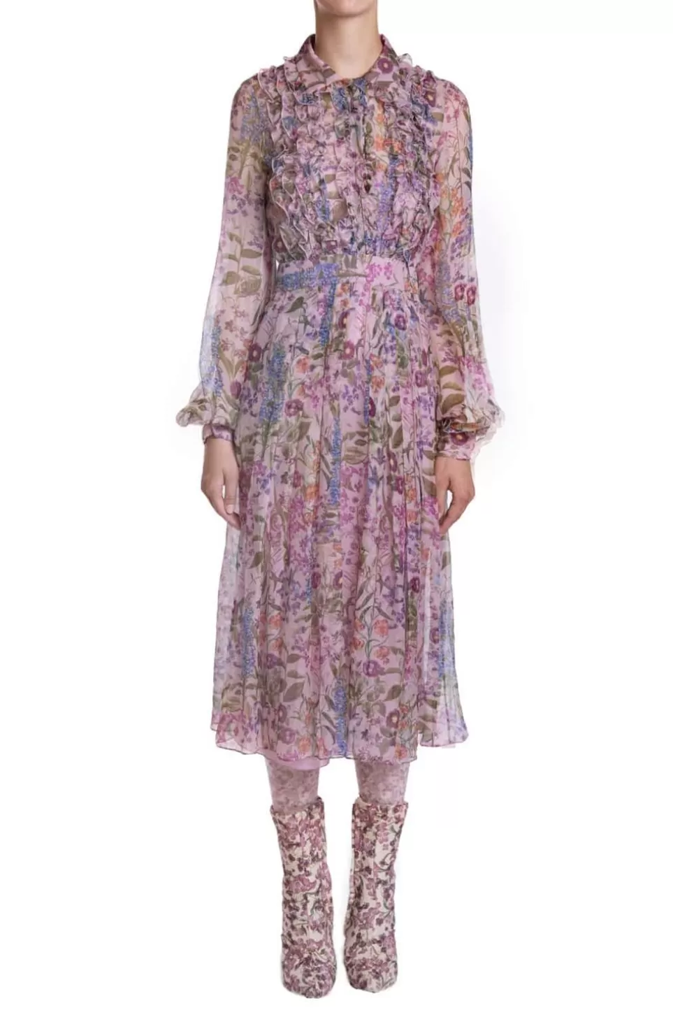 Dresses | Luisa Beccaria Printed Chiffon Dress
