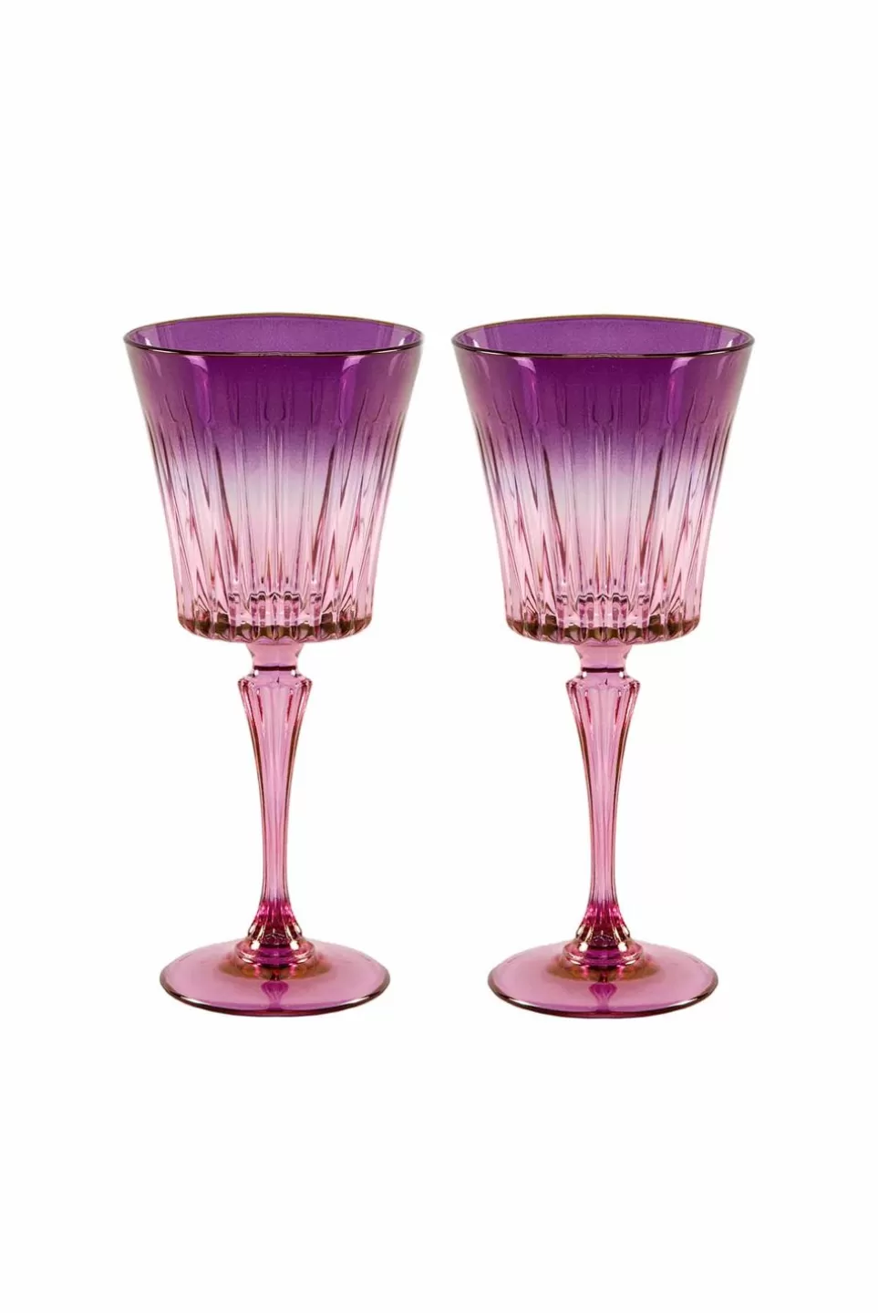 Water | Luisa Beccaria Shade Pink To Purple Set Of Two Domina Water Glass