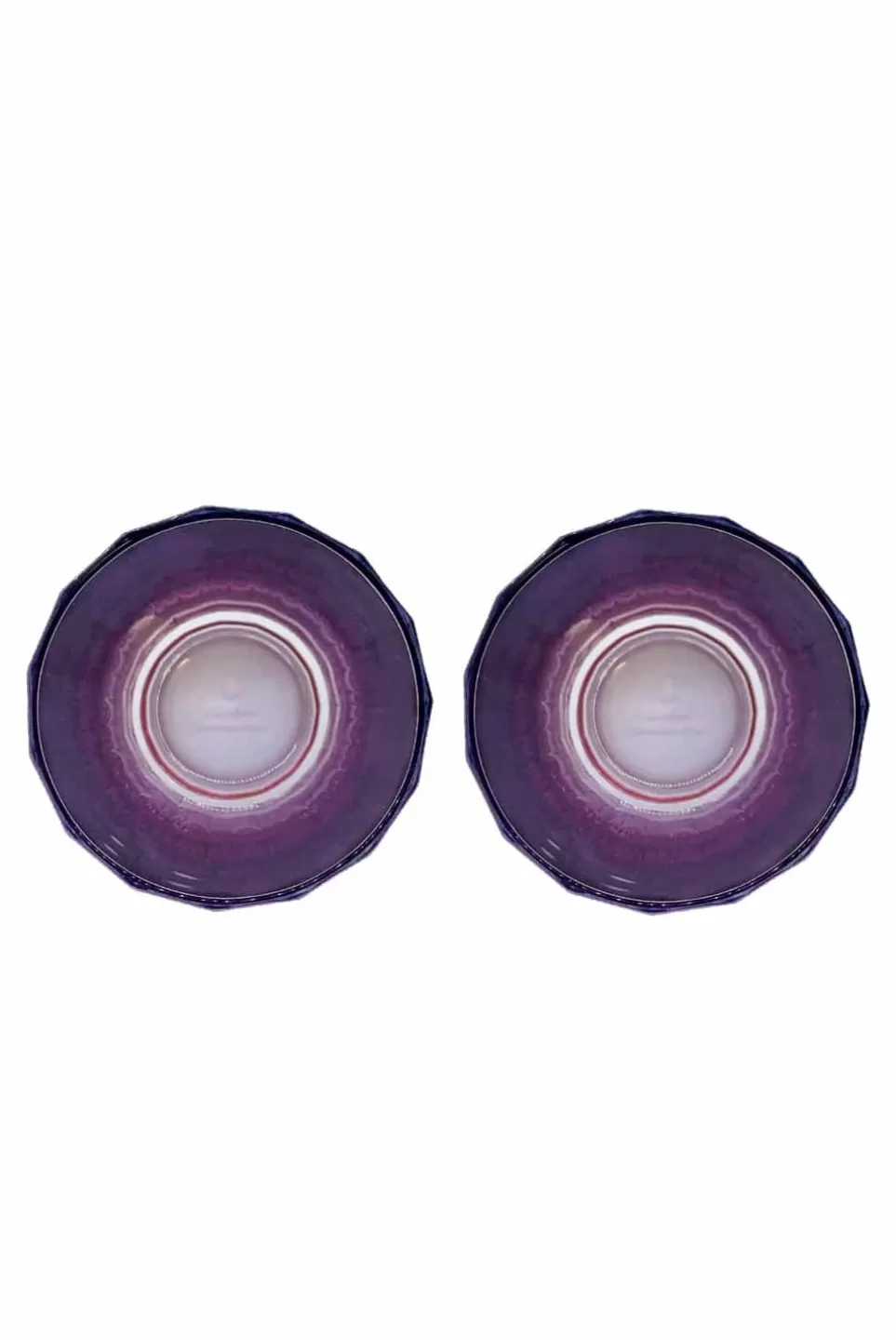Tumblers | Luisa Beccaria Shade Pink To Purple Set Of Two Large Duccio Tumbler With Base