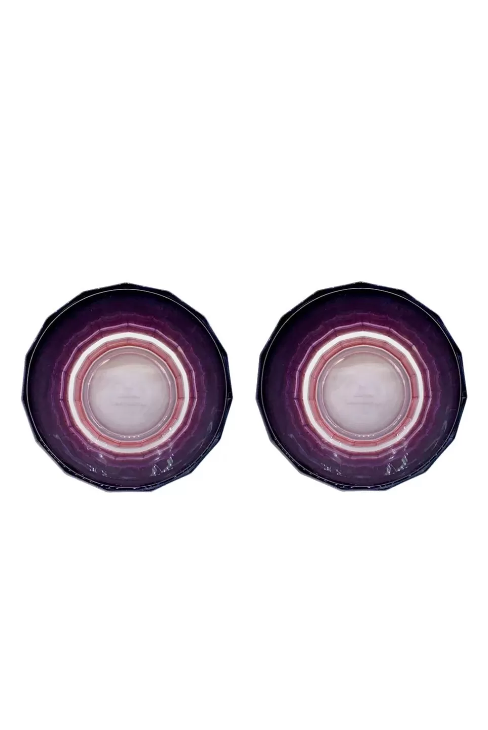 Tumblers | Luisa Beccaria Shade Pink To Purple Set Of Two Small Duccio Tumbler With Base
