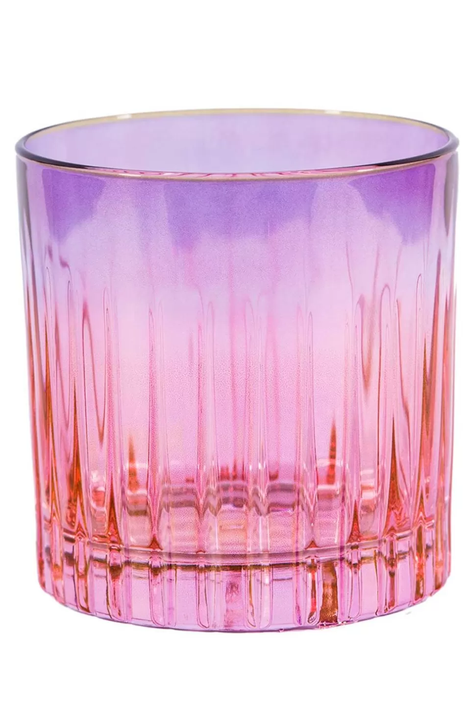 Tumblers | Luisa Beccaria Shade Pink To Purple Set Of Two Small Tumbler Glass