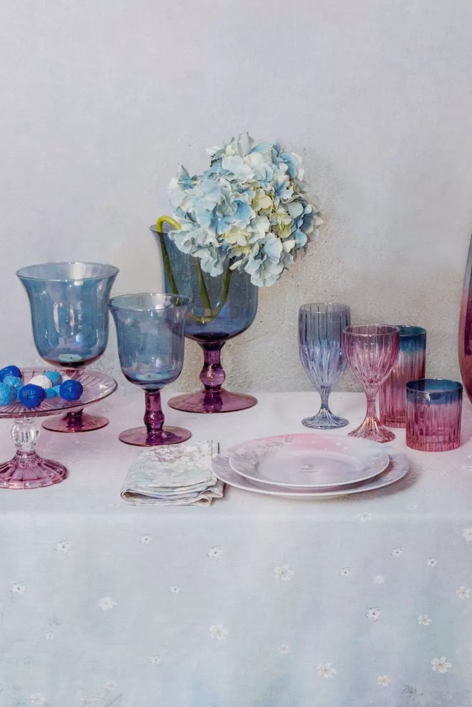 Tumblers | Luisa Beccaria Shade Purple To Blue Set Of Two Small Tumbler Glass