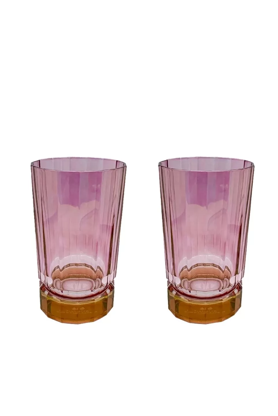 Tumblers | Luisa Beccaria Shade Red To Pink Set Of Two Large Duccio Tumbler With Base