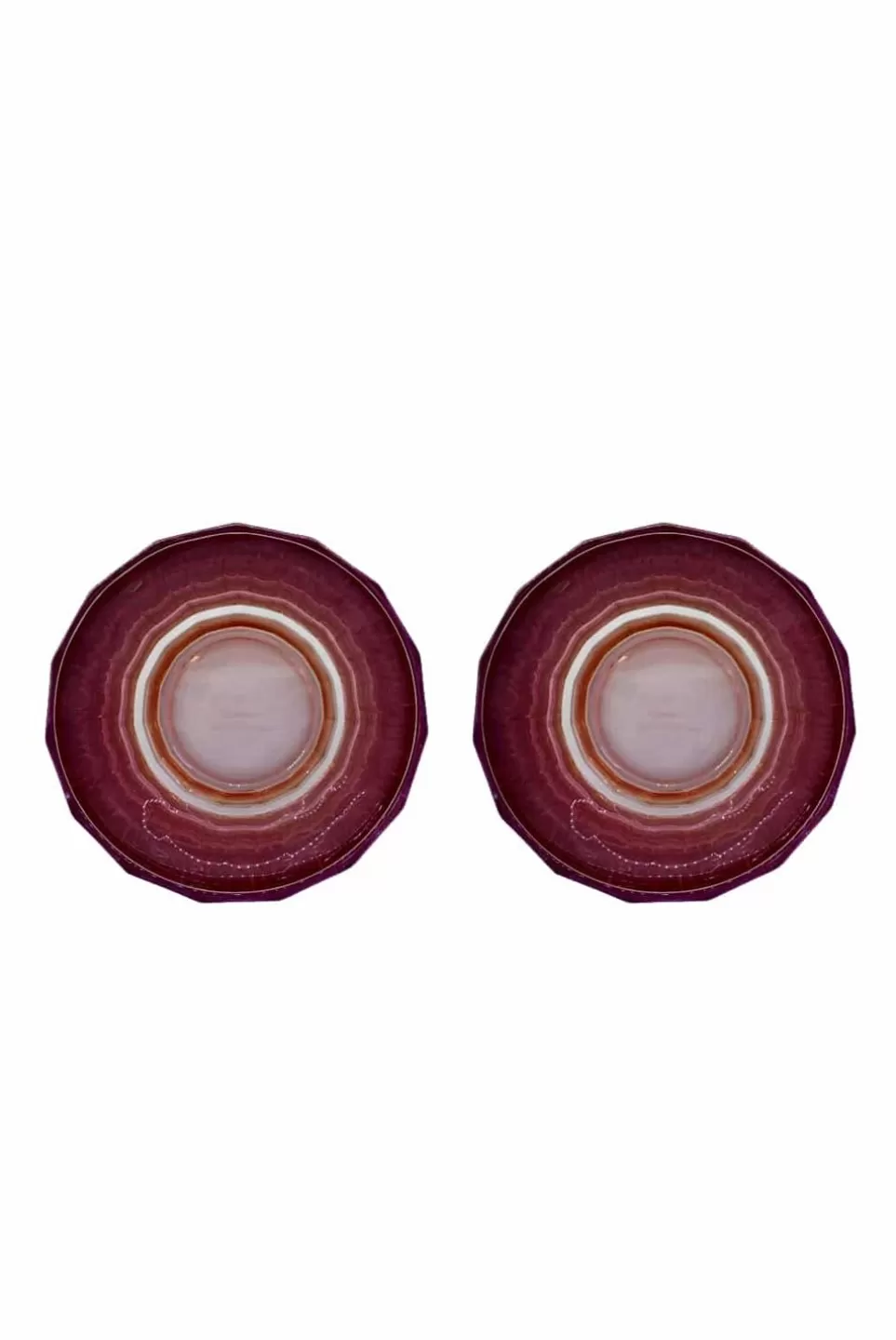 Tumblers | Luisa Beccaria Shade Red To Pink Set Of Two Large Duccio Tumbler With Base