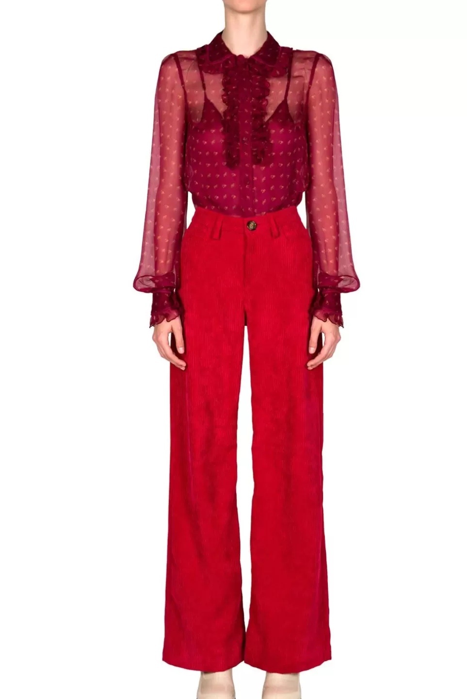 Tops & Blouses | Luisa Beccaria Vintage Buds Chiffon Crepone Shirt
