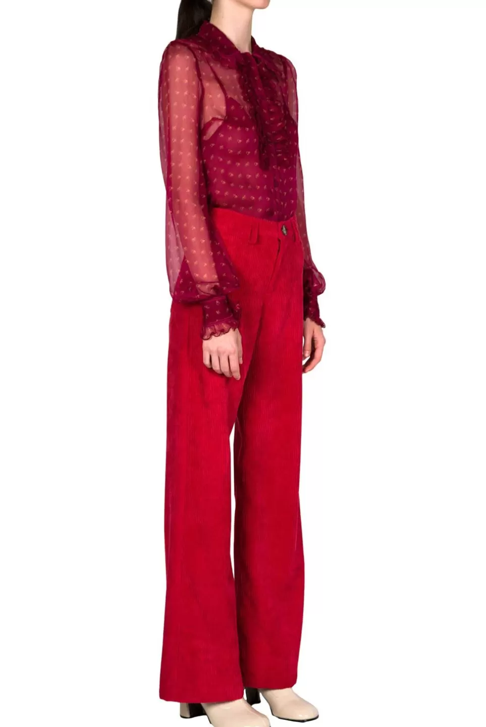 Tops & Blouses | Luisa Beccaria Vintage Buds Chiffon Crepone Shirt