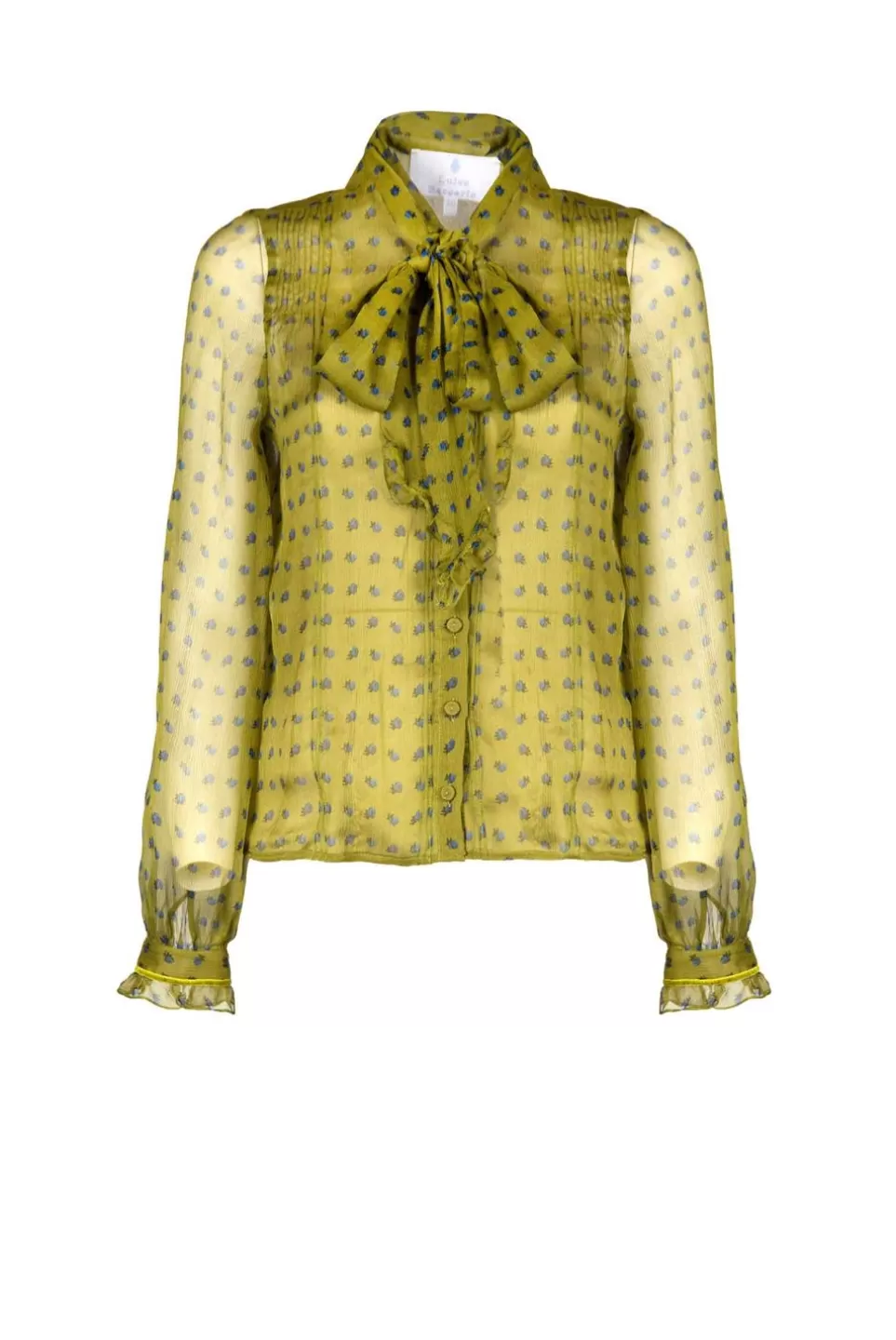 Tops & Blouses | Luisa Beccaria Vintage Buds Chiffon Creponne Shirt With Bow Detail