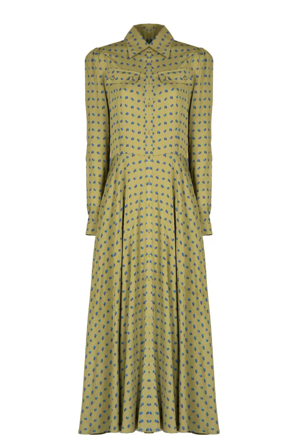 Dresses | Luisa Beccaria Vintage Buds Printed Chemisier Dress