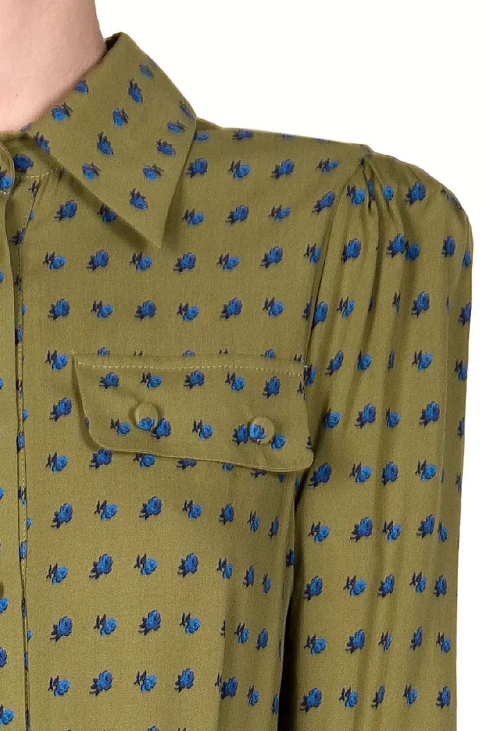 Dresses | Luisa Beccaria Vintage Buds Printed Chemisier Dress