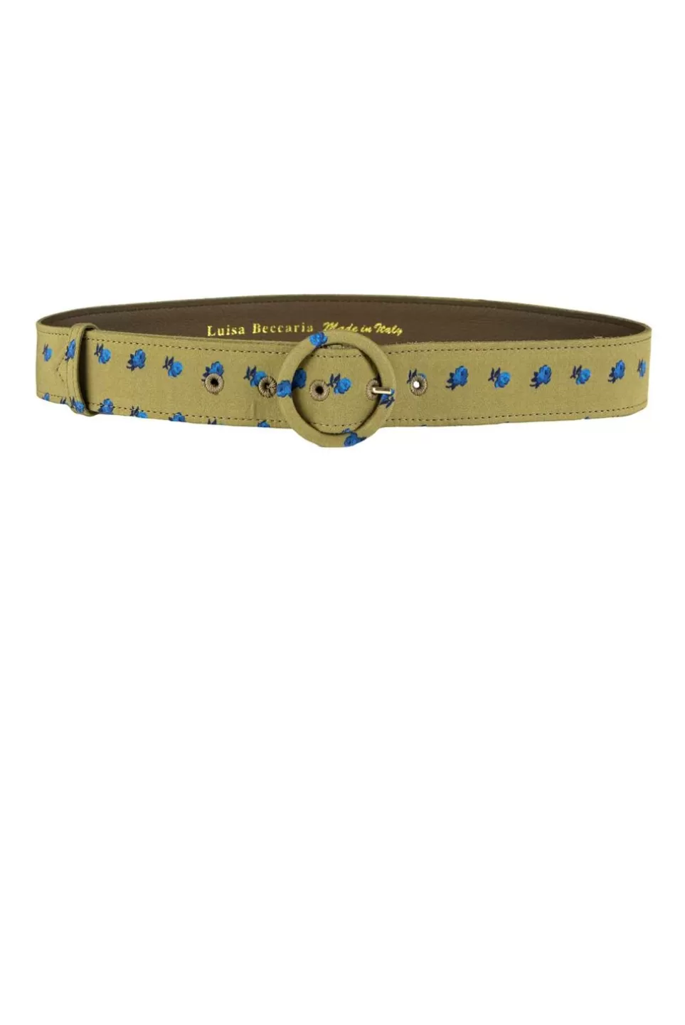 Belt | Luisa Beccaria Vintage Buds Printed Cotton Belt