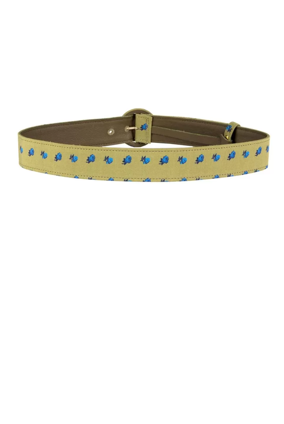 Belt | Luisa Beccaria Vintage Buds Printed Cotton Belt