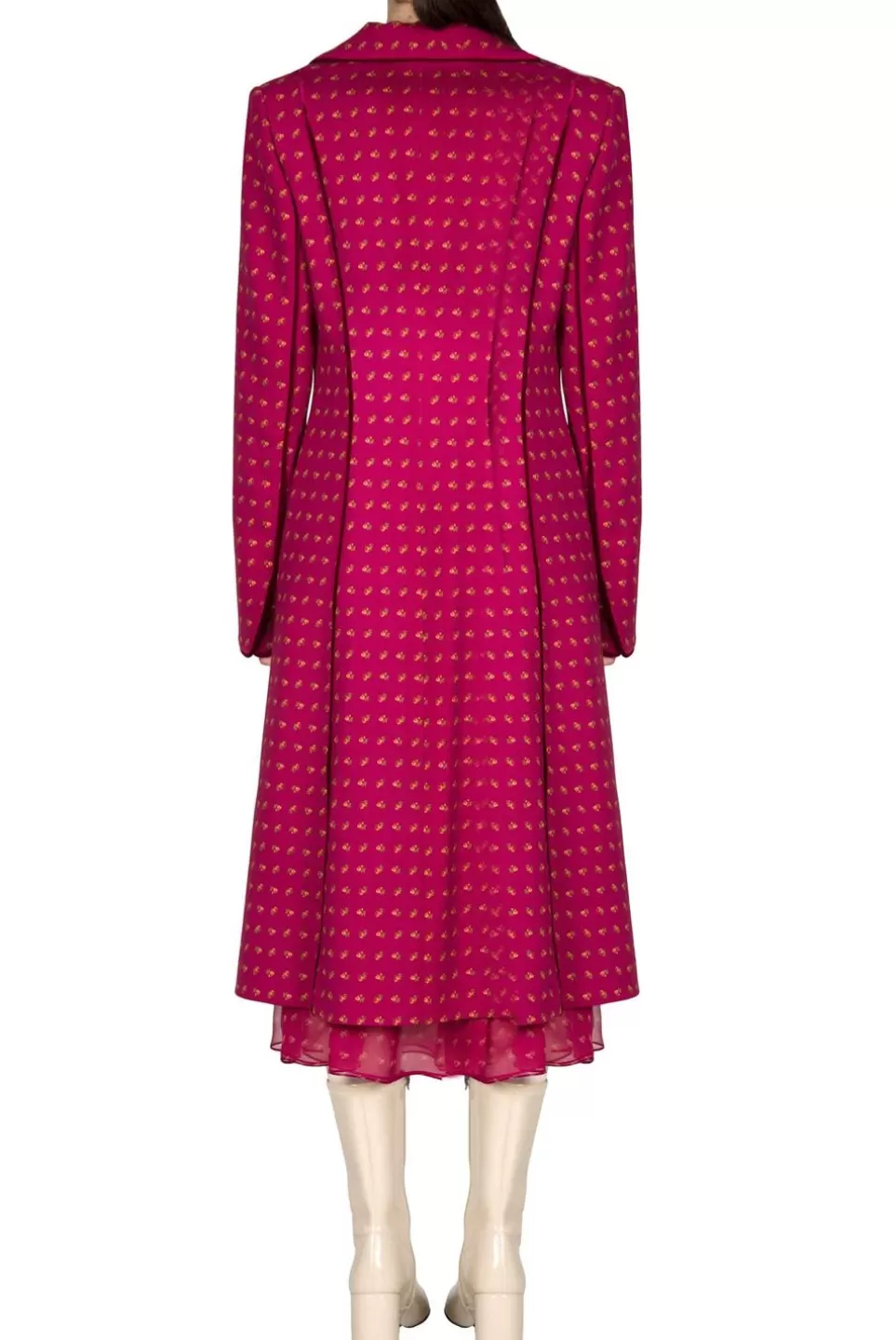 Jackets & Coats | Luisa Beccaria Vintage Buds Printed Long Wool Coat