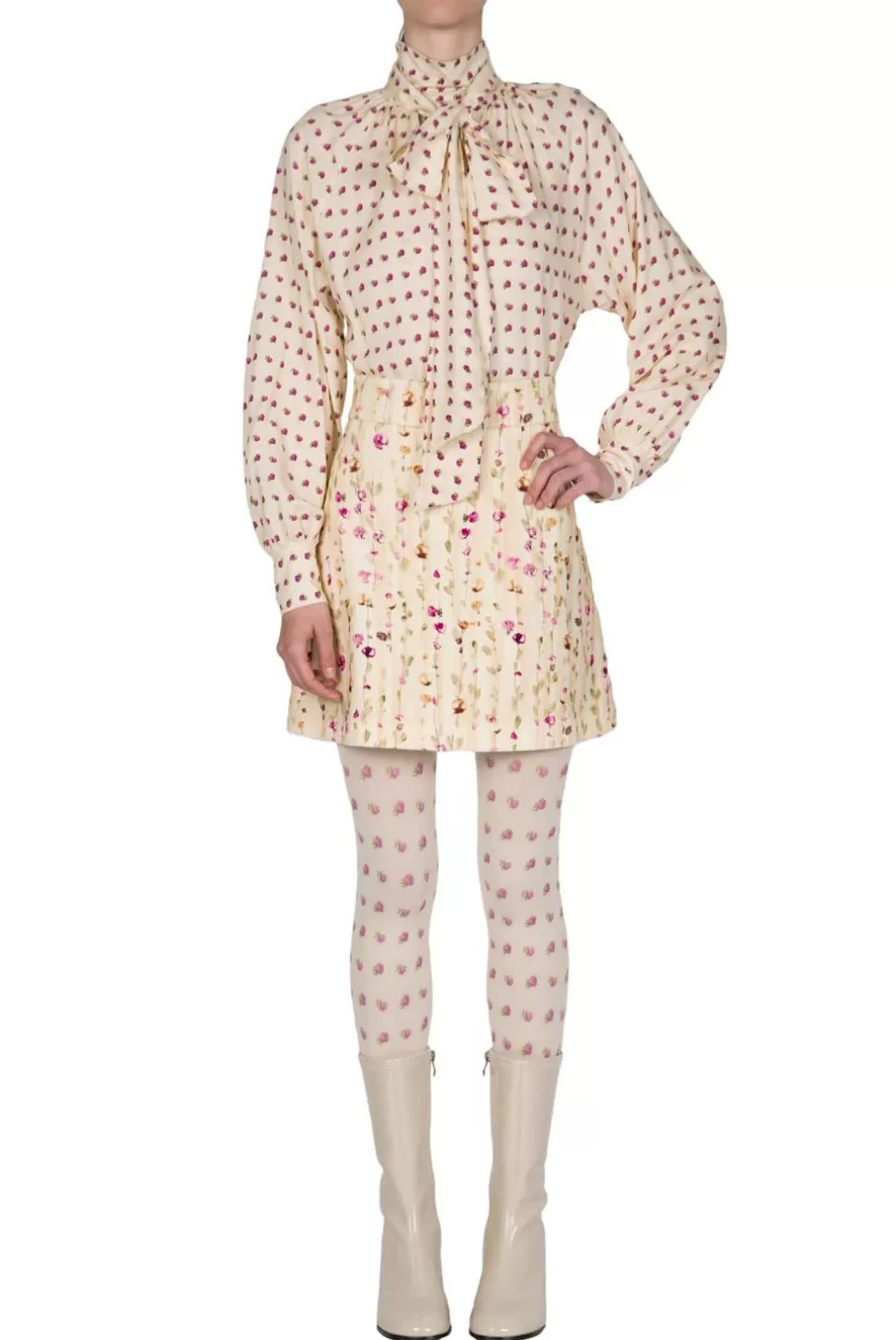 Tops & Blouses | Luisa Beccaria Vintage Buds Shirt With Bow Detail
