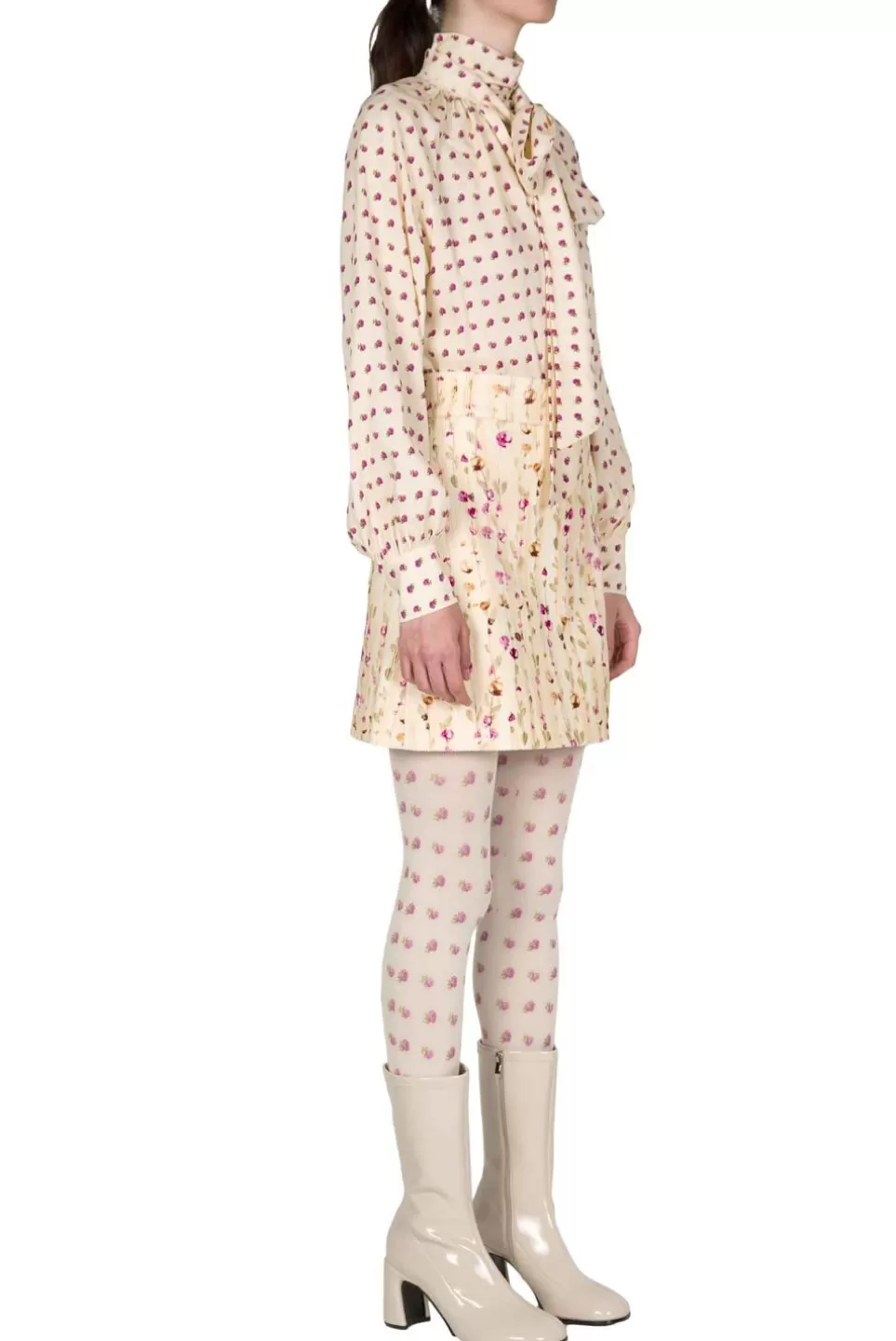 Tops & Blouses | Luisa Beccaria Vintage Buds Shirt With Bow Detail