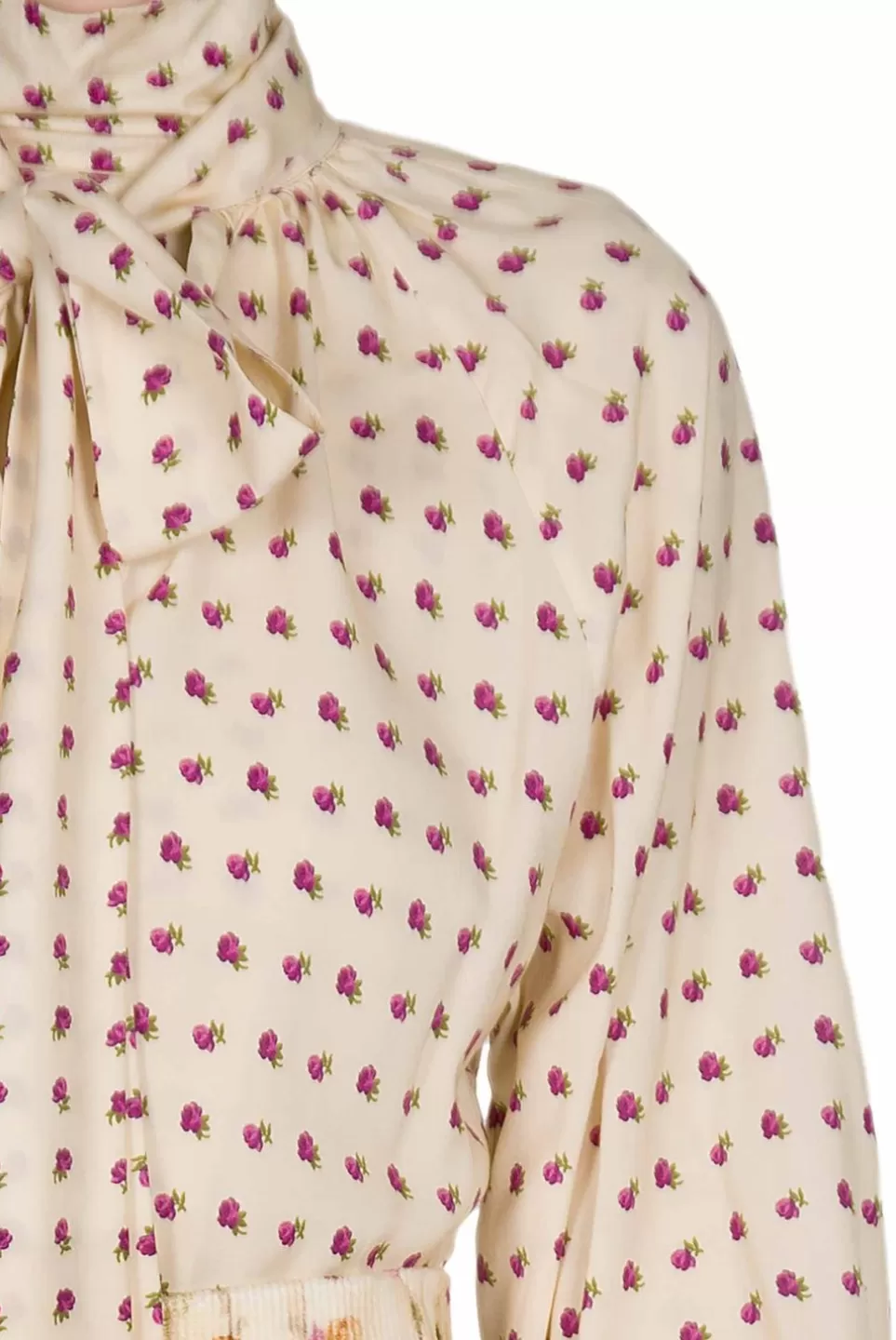 Tops & Blouses | Luisa Beccaria Vintage Buds Shirt With Bow Detail